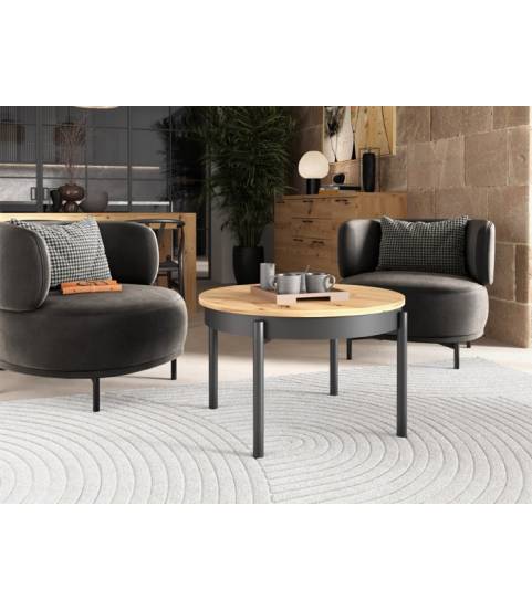 Mesa redonda elevable patas metálicas