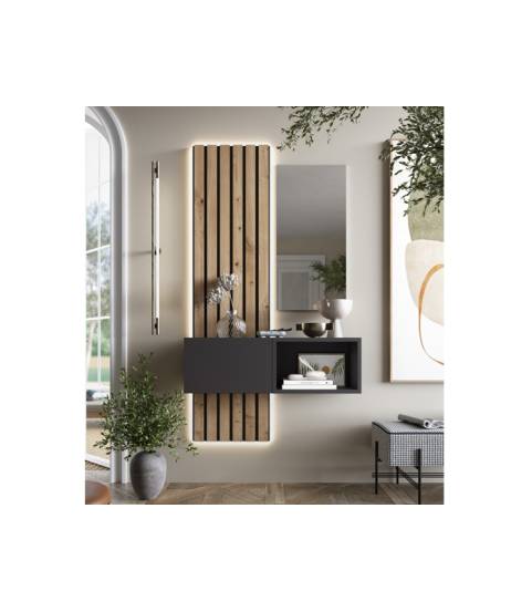 Mueble para la entrada con panel colgado