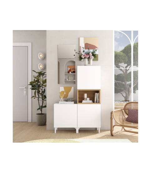 Mueble recibidor modular blanco