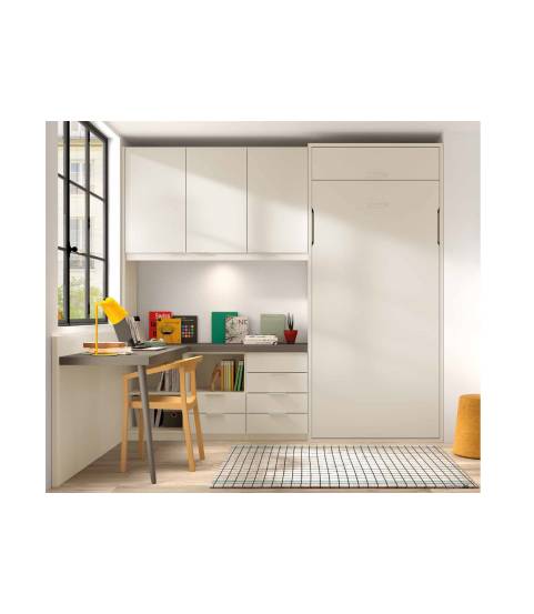 Dormitorio juvenil con cama abatible vertical