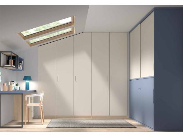Dormitorio juvenil con cama abatible