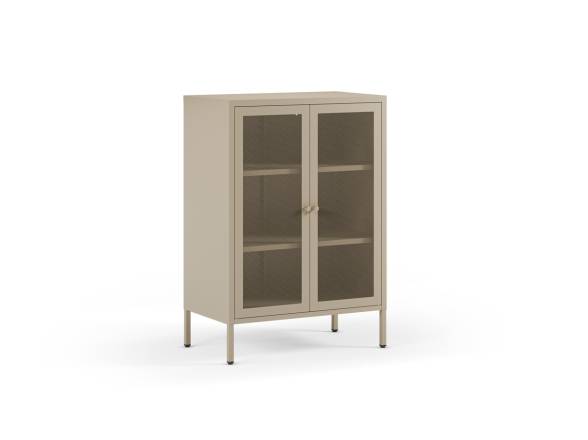 Mueble auxiliar bajo Fayna de Marckeric color arena