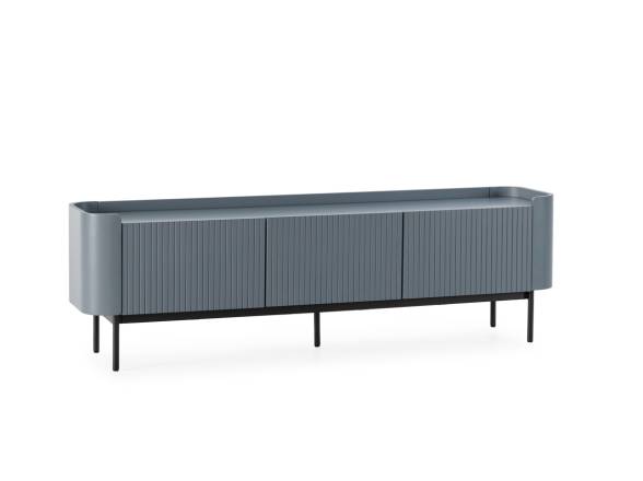 Mueble bajo tv con frente alistonado