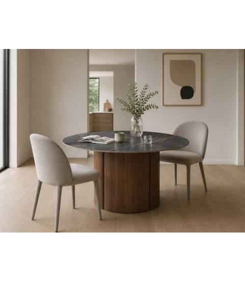 Pack de 4 sillas tapizadas color beige