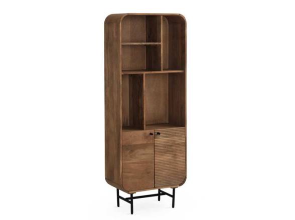 Estantería librería con contornos curvos 2 puertas madera