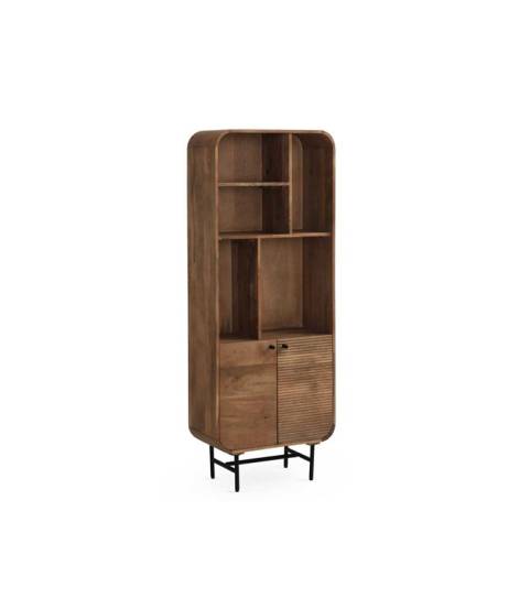 Estantería librería con contornos curvos 2 puertas madera