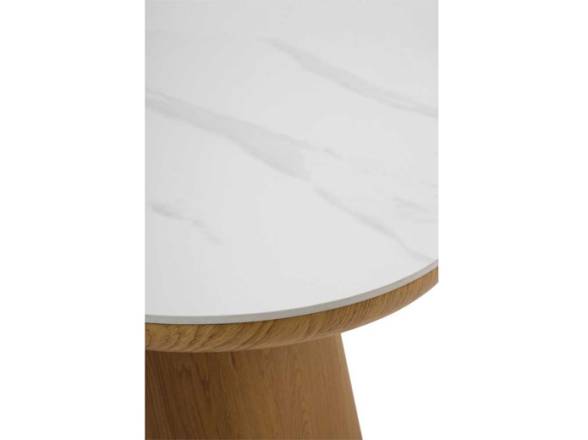 Mesa de comedor madera con tapa ceramica