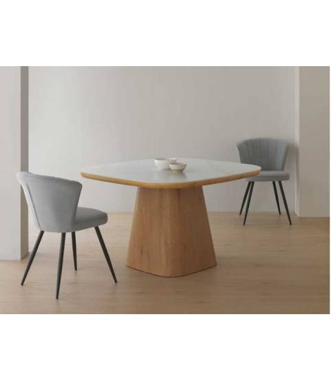 Mesa comedor roble y carámica