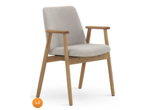 Pack de 4 sillas de comedor tapizadas