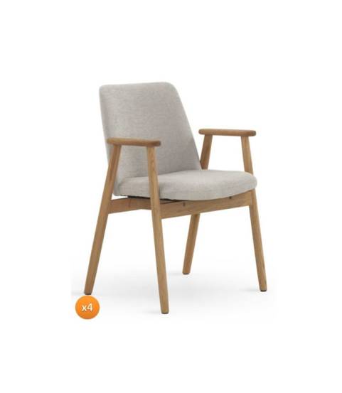 Pack de 4 sillas de comedor tapizadas
