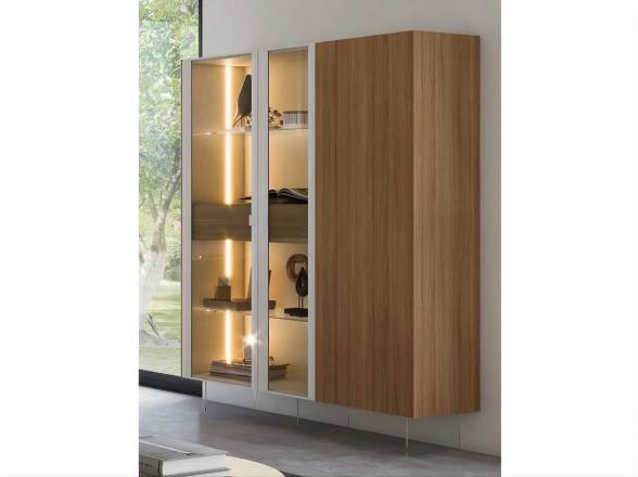 Vitrina moderna con luz