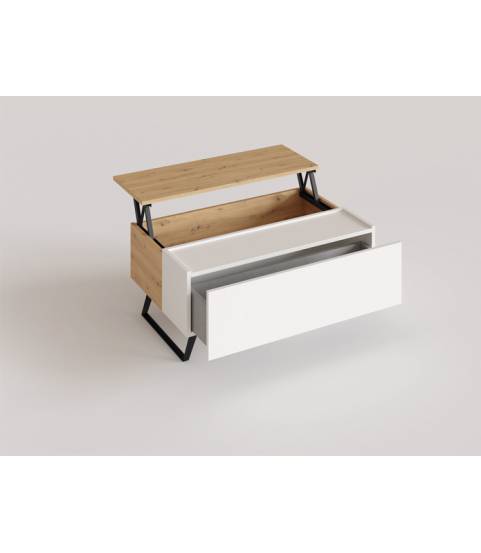 Mesa de centro elevable con cajon