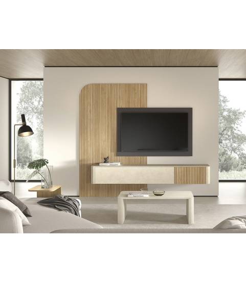 Mueble tv con panel franjas - Colección Boll de Kazzano