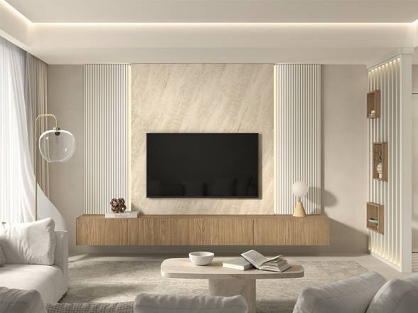 Muebles de salón suspendidos  con panel B019 Boll de Kazzano