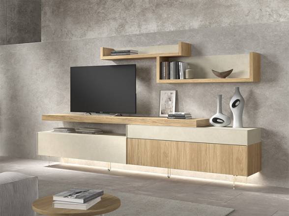 Mueble tv con estantes B028 Kazzano Boll