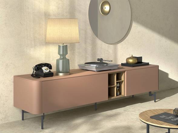 Mueble bajo para tv con patas metálicas - Kazzano - Tienda de muebles en Madrid