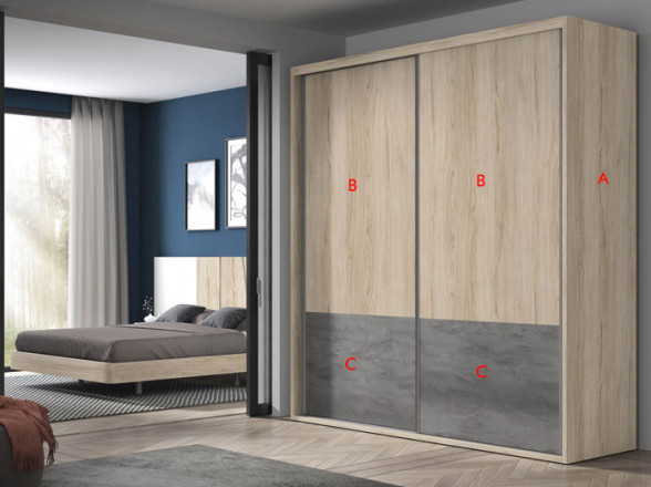 Comprar Armarios Puertas Correderas en Vitoria  Muebles Valencia ® Acabado  A Base Arios Acabado B Base Arios Acabado C Laminado Cosmic