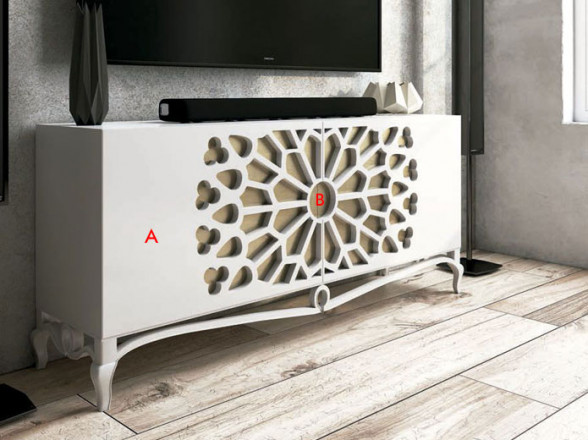 Mueble TV con rosetón