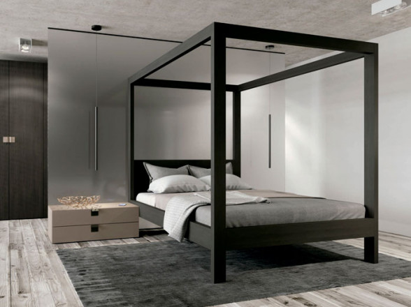 Dormitorio con dosel en Madrid - Muebles Valencia