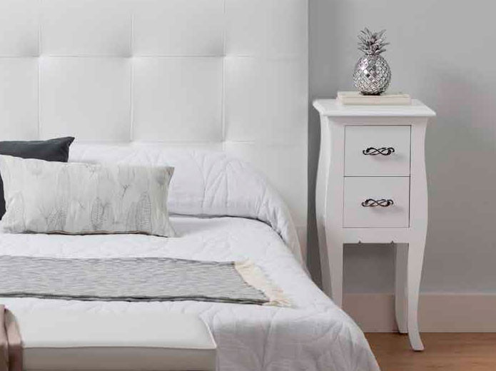 ✓ Oferta Mesita de Noche Estilo Vintage Blanca | Muebles Valencia ®