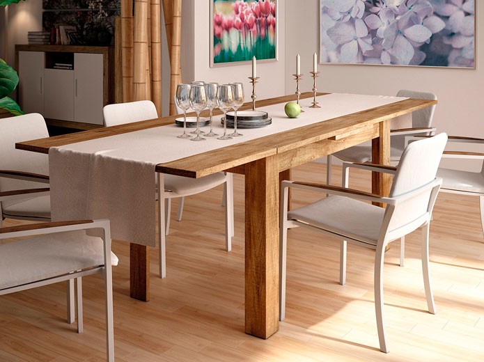 ✓ Encuentra Mesas Comedor Baratas en Madrid - Muebles Valencia® Acabado  Mango