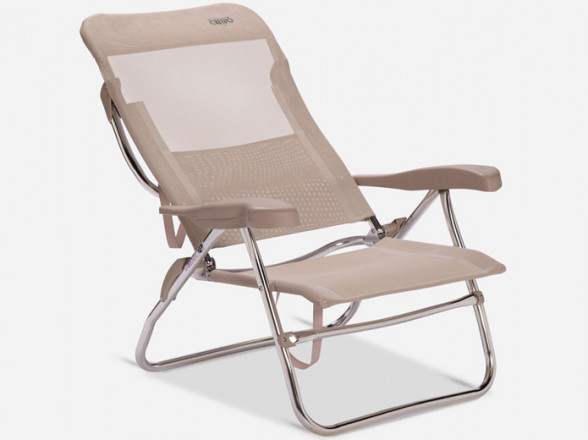 Silla baja de playa reclinable