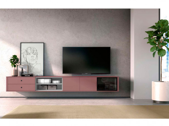 Mueble TV esquinero a medida 