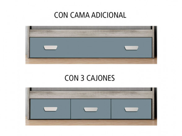 cama juvenil 3 cajones