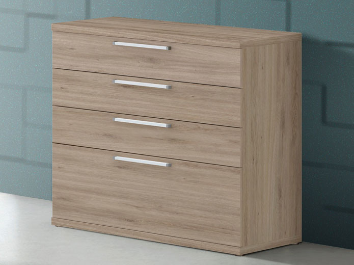 ≫ Cómoda de madera diseño sencillo | Muebles Valencia ® Acabado Polar y  Roble