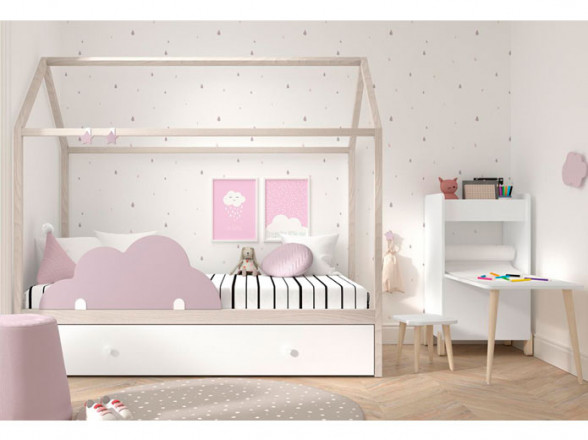 Cama infantil con forma de casita