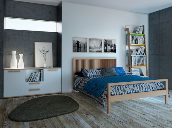 Dormitorio vintage juvenil en Madrid