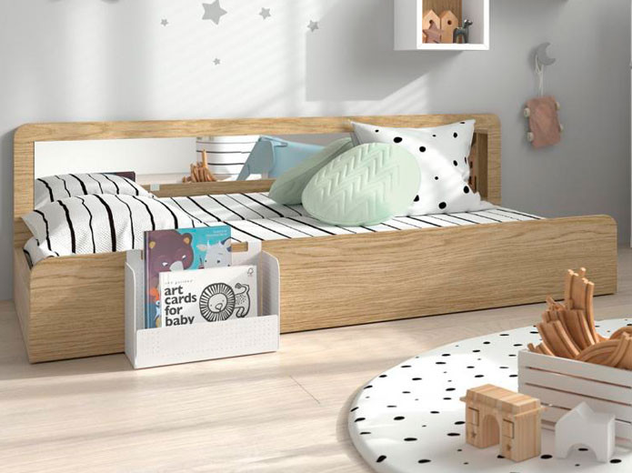 Plano de cama de la casa del piso Montessori, plano de la cama de 70x140 cm