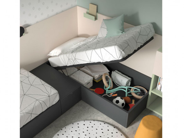 Habitación juvenil con dos camas