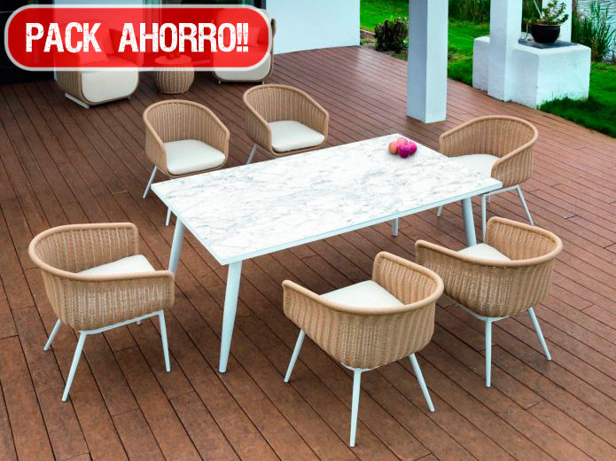 Pack de mesa y sillas para terraza | Muebles Valencia® Unidades 4 sillas