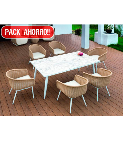 Pack de mesa y sillas modelo Palma