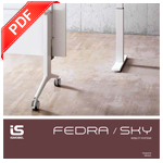 Catálogo Fedra y Sky de Ismobel: mesas regulables en altura para oficinas