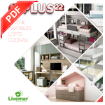 Catálogo iPlus 2022 de Livemar: literas juveniles y camas abatibles, tanto para dormitorios juveniles, como habitaciones de matrimonio o salones