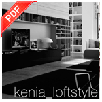 Catálogo Kenia Loft Style de Mega Mobiliario: muebles auxiliares para salones y comedores