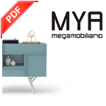 Catálogo Mya de Mega Mobiliario: muebles auxiliares modernos para el hogar