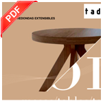 Catálogo Mesas Redondas Extensibles de Tadel Grup: mesas de madera extensibles con tapa circular