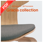 Catálogo Gràcia Collection de Mobles 114: conjunto de mesa y sillas de madera