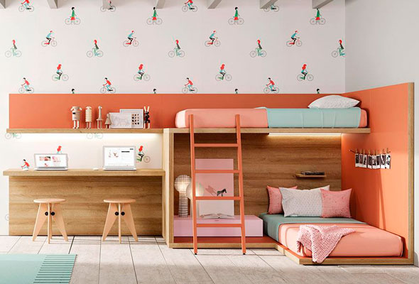 Dormitorios Juveniles de estilo Moderno y Contemporáneo en Muebles Valencia, tu tienda de muebles en Madrid