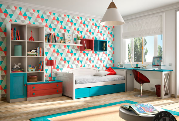 Dormitorios Juveniles de estilo Rústico en Muebles Valencia, tu tienda de muebles en Madrid