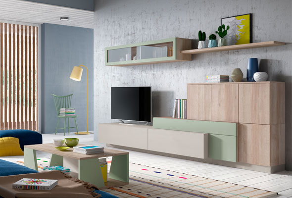 Comedores y Salones acabados en Melamina en Muebles Valencia, tu tienda de muebles en Madrid