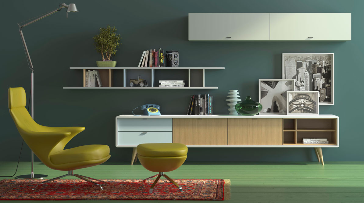 ▷ MUEBLES DE SALÓN MODERNO CON MESA TV Y VAJILLERO