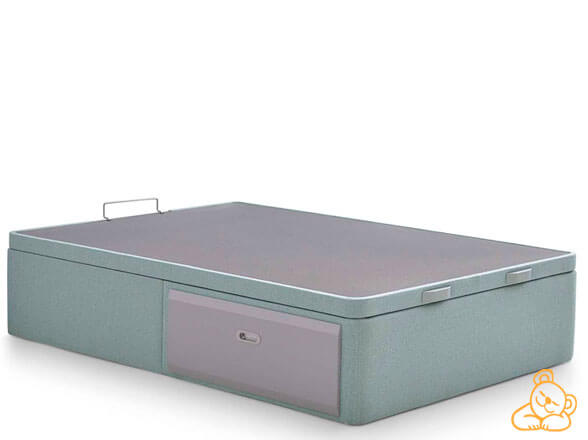 Canapé abatible tapizado con cajones laterales modelo Cáceres con un descuento del 35% en Muebles Valencia, tu tienda de Muebles en Madrid
