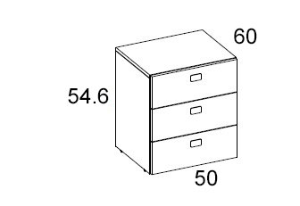 Medidas de los módulos con 3 cajones de Arasanz para habitaciones juveniles