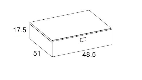 Medidas de los blocks altos con 1 cajón de Arasanz para habitaciones juveniles