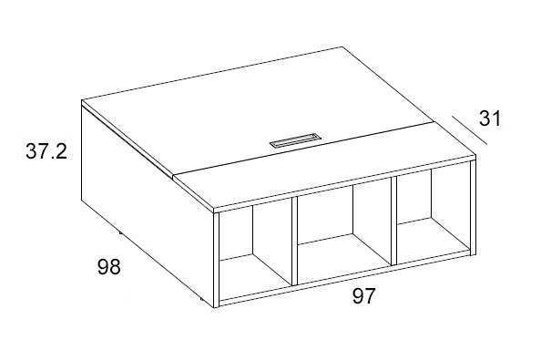 Medidas de los blocks con estantería de Arasanz para habitaciones juveniles