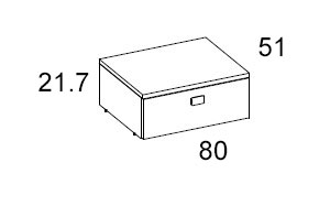 Medidas de los módulos con 1 cajón de Arasanz para habitaciones juveniles